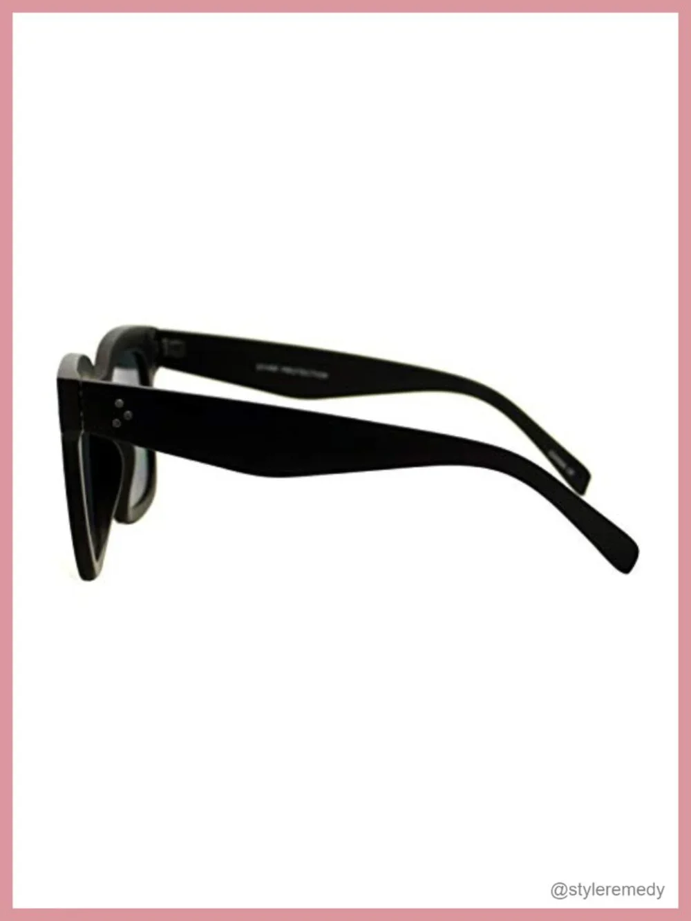Oversized Fashion Sunglasses Flat Square Frame UV 400 Protection